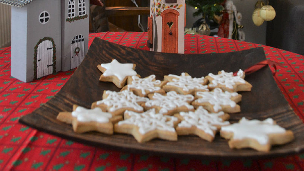 Βουτυρένια Χριστουγεννιάτικα Μπισκότα